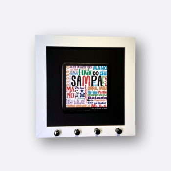 imagem Quadro Porta-Chaves Gírias - Branco