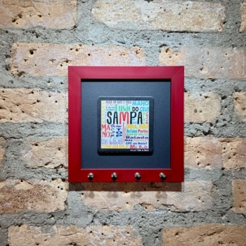 imagem Quadro Porta-Chaves Gírias - Vermelho