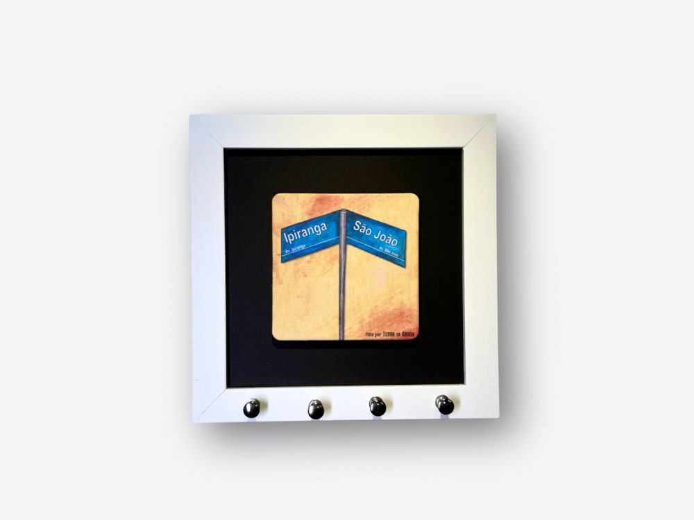 imagem Quadro Porta-Chaves Placa - Branco