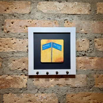 imagem Quadro Porta-Chaves Placa - Branco