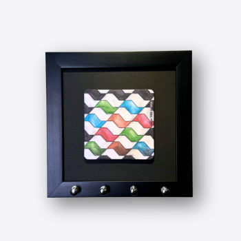 imagem Quadro Porta-Chaves Calçadinha - Preto