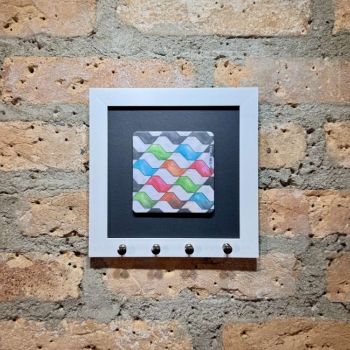 imagem Quadro Porta-Chaves Calçadinha - Branco