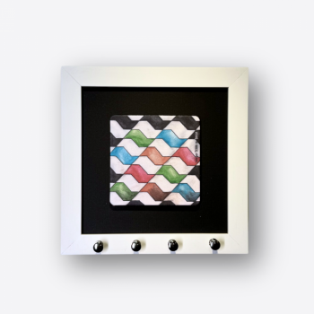 imagem Quadro Porta-Chaves Calçadinha - Branco