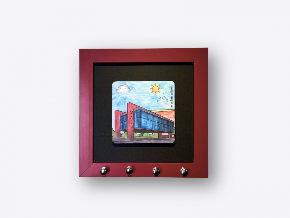 imagem Quadro Porta-Chaves MASP - Vermelho