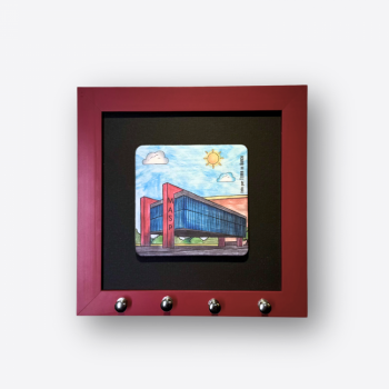 imagem Quadro Porta-Chaves MASP - Vermelho