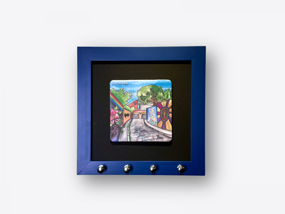 imagem Quadro Porta-Chaves Beco - Azul