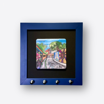 imagem Quadro Porta-Chaves Beco - Azul